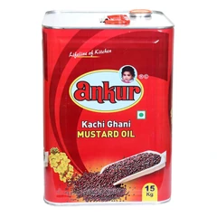 Ankur Kachi Ghani Mustard Oil – 15 Kg Tin