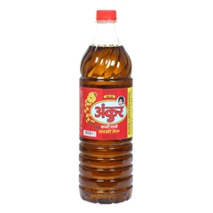 Ankur Kachi Ghani Mustard Oil – 1 Liter Pet Bottle